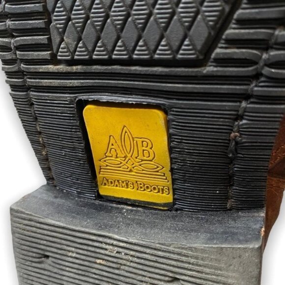 Adams Boots Handmade Brown Leather Engineer Boots - Picture 12 of 12